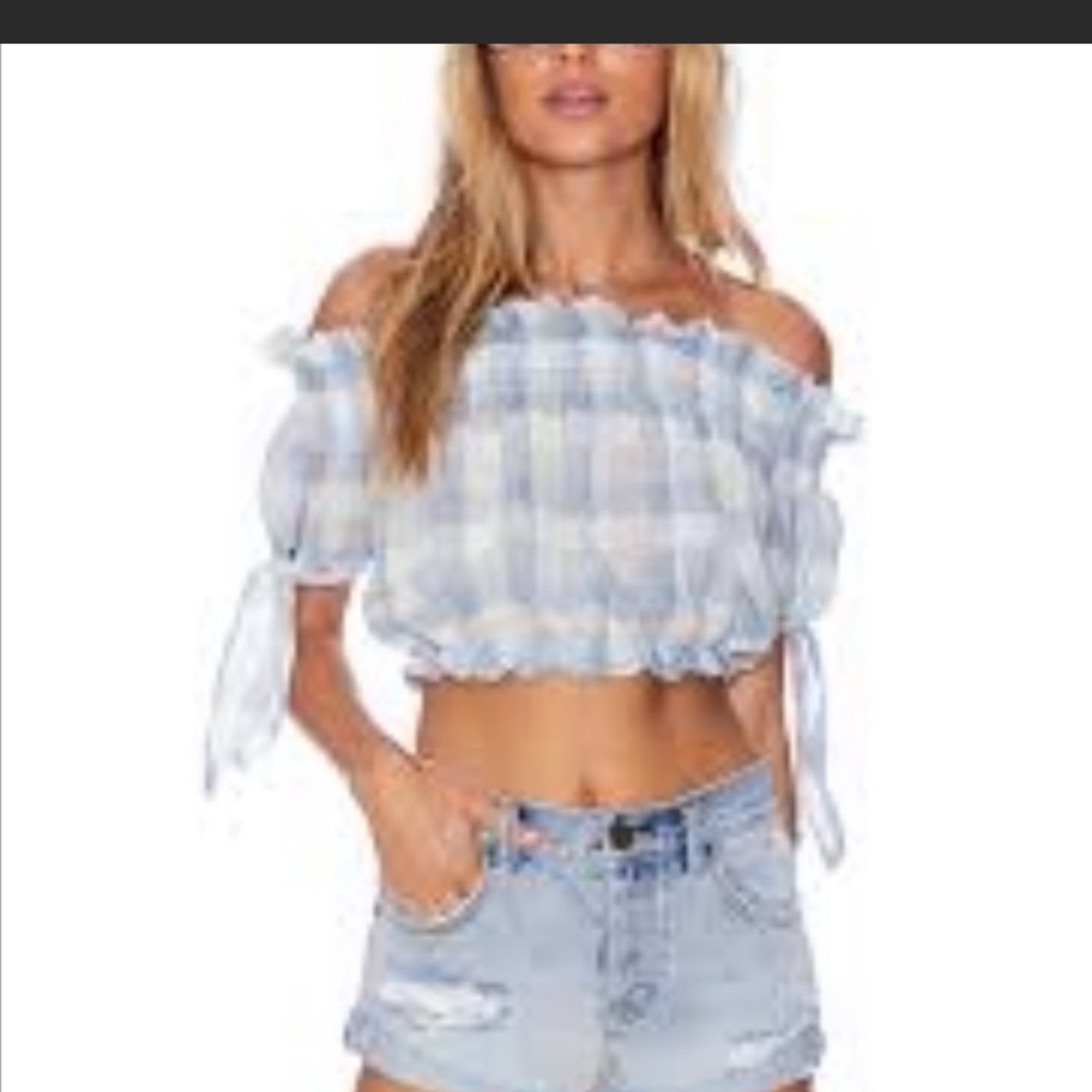 NWT Gingham crop top